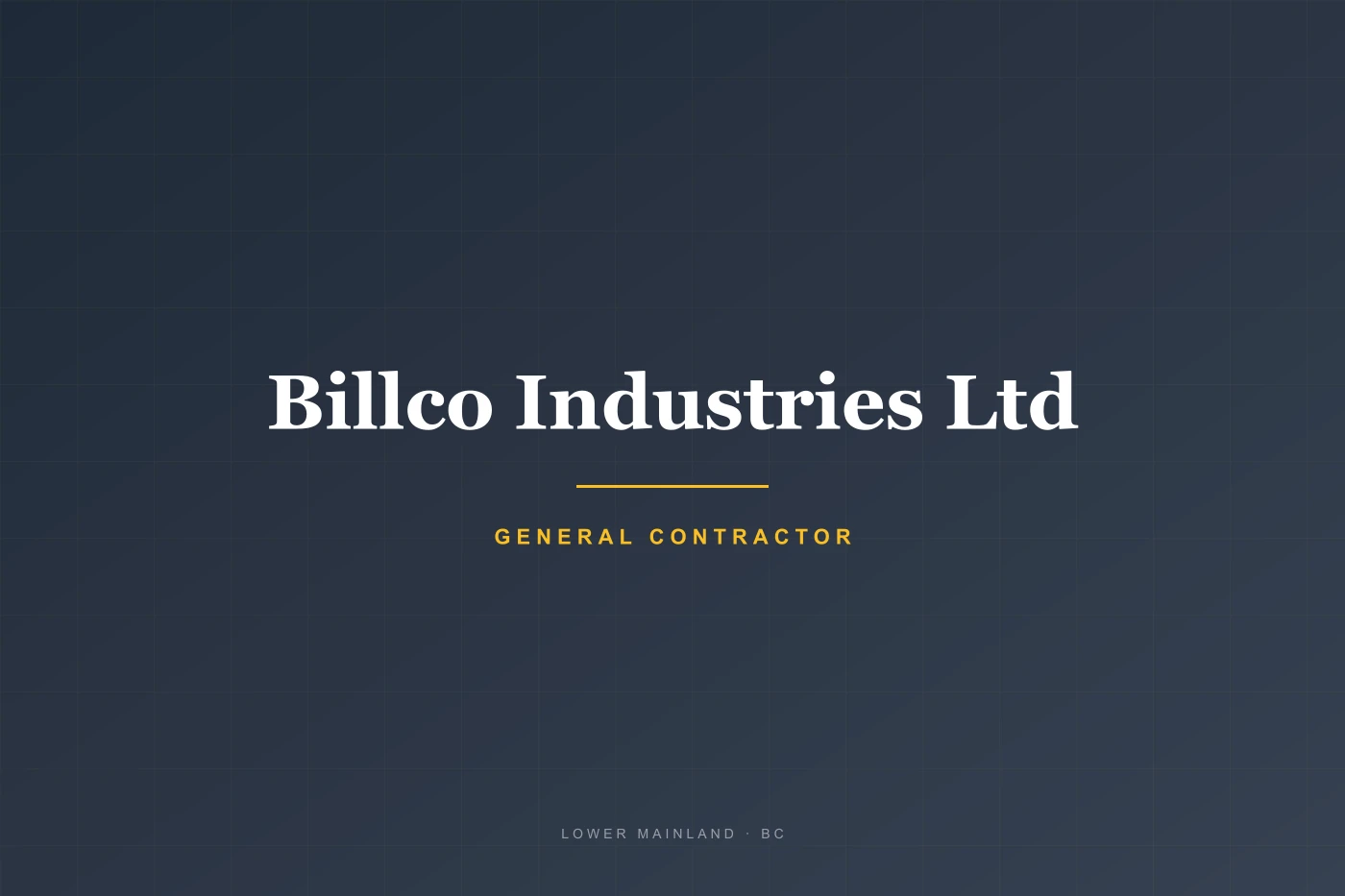 Billco Industries Ltd