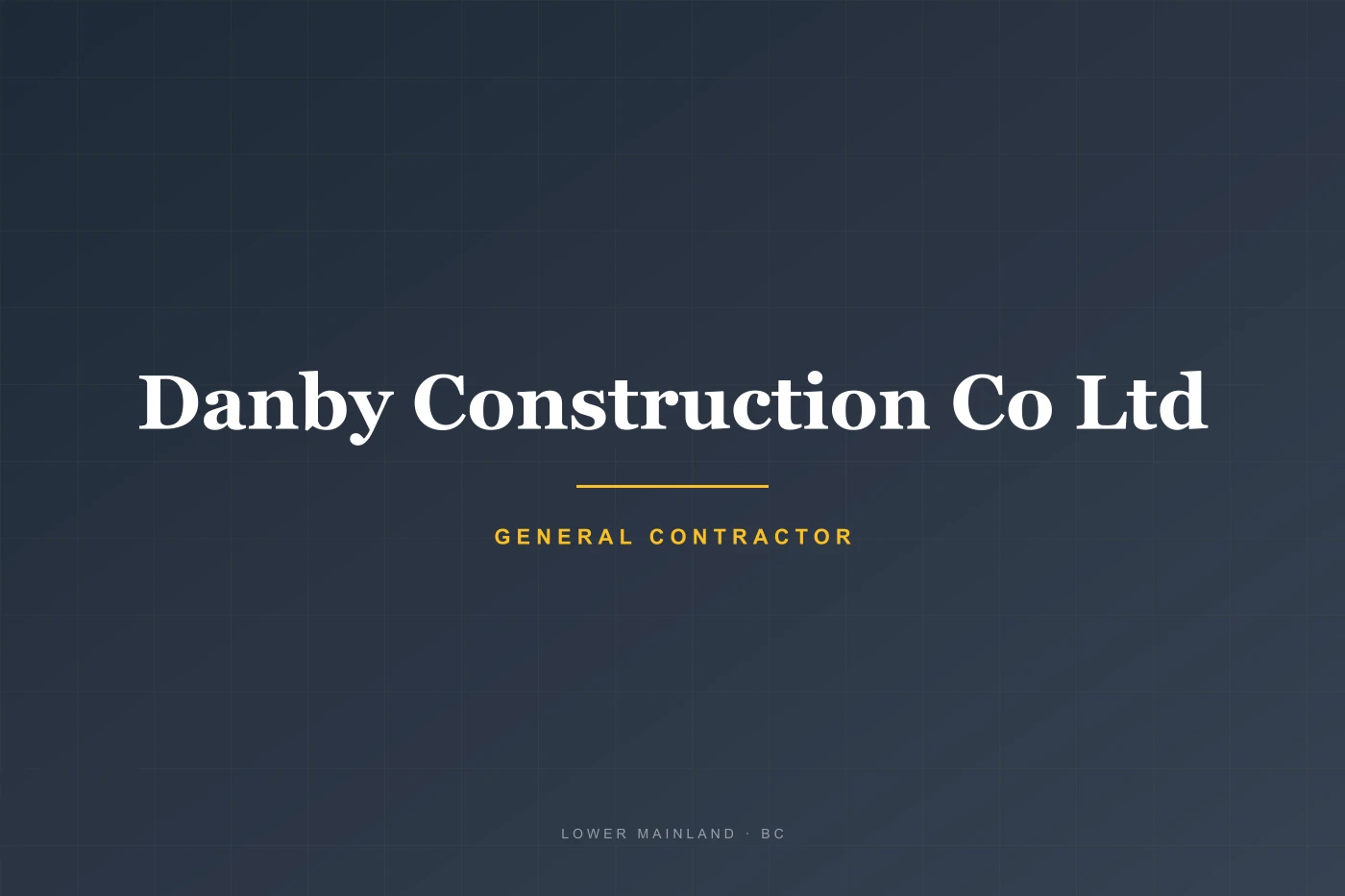 Danby Construction Co Ltd