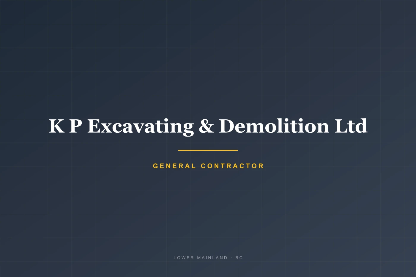 K P Excavating & Demolition Ltd