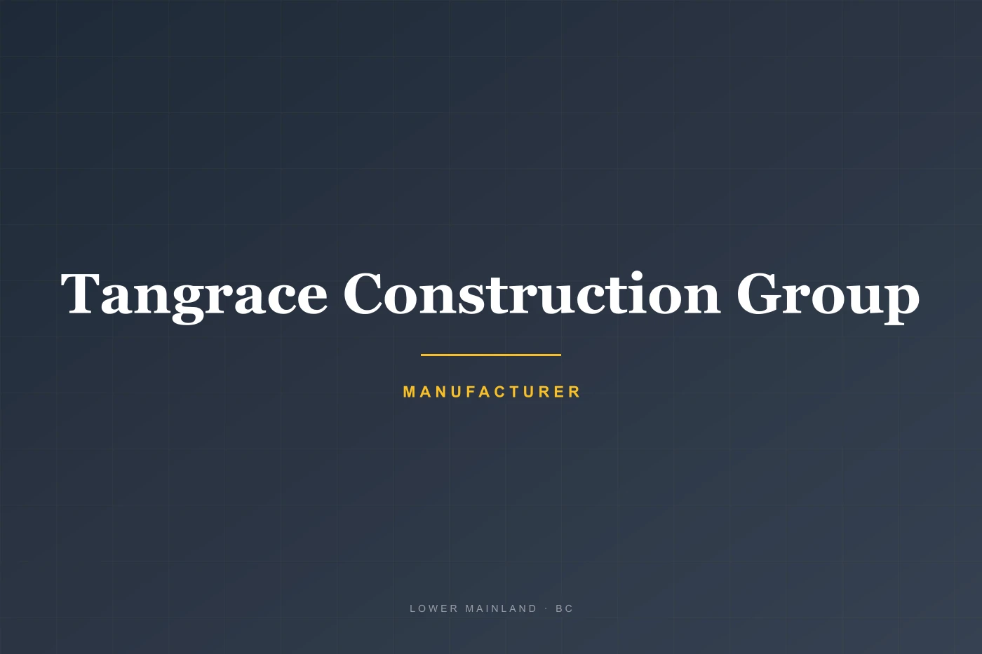 Tangrace Construction Group